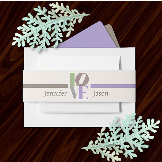 Modern Love Custom Wedding Uitnodigingen Wikkel