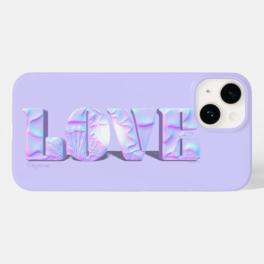 Modern Love Design Paarse Case-Mate iPhone Hoesje (Achterkant (horizontaal))