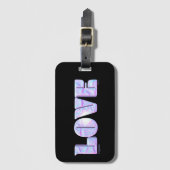 Modern Love Design Paarse Cool iPhone Case Bagagelabel (Voorkant (verticaal))