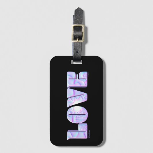 Modern Love Design Paarse Cool iPhone Case Bagagelabel (Voorkant (verticaal))