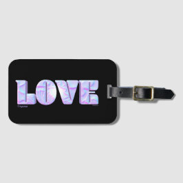 Modern Love Design Paarse Cool iPhone Case Bagagelabel