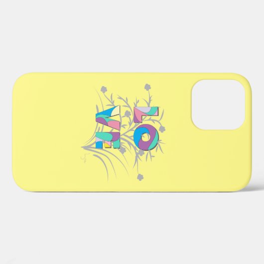 Modern Love Design Paarse Hoesje-Mate iPhone Case (Achterkant (horizontaal))