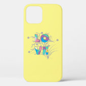 Modern Love Design Paarse Hoesje-Mate iPhone Case (Achterkant)
