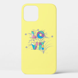 Modern Love Design Paarse Hoesje-Mate iPhone Case