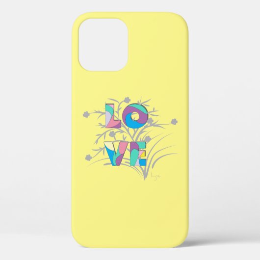 Modern Love Design Paarse Hoesje-Mate iPhone Case (Achterkant)