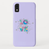 Modern Love Design Paarse Hoesje-Mate iPhone Case (Achterkant)