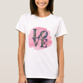 Modern LOVE Floral Basic T-shirt