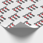 Modern Love Heart Cadeaupapier (Hoek)