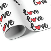Modern Love Heart Cadeaupapier (Rol Hoek)