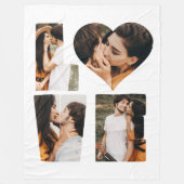 Modern LOVE Heart Foto Instagram Valentijnsdag Fleece Deken (Voorkant)