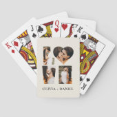 Modern LOVE Heart Foto Instagram Valentijnsdag Pokerkaarten (Achterkant)