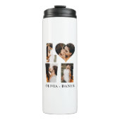 Modern LOVE Heart Foto Instagram Valentijnsdag Thermosbeker (Voorkant)