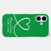 Modern Love Heart Gepersonaliseerde naam Case-Mate iPhone Case (Achterkant (horizontaal))