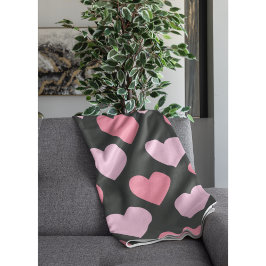 Modern Love Heart Pattern Fleece Deken