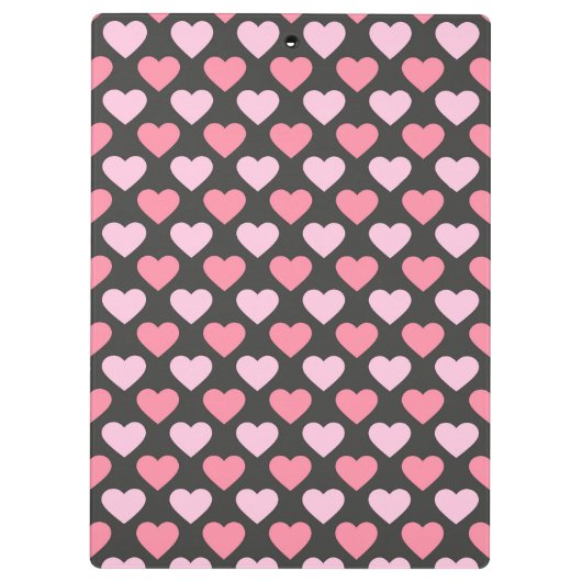 Modern Love Heart Pattern Klembord (Achterkant)