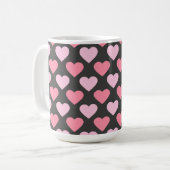 Modern Love Heart Pattern Koffiemok (Voorkant links)