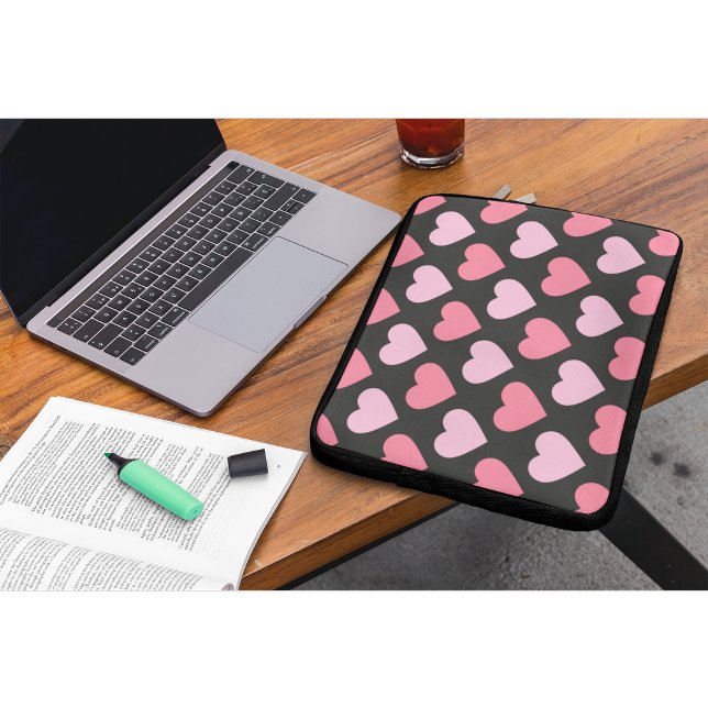 Modern Love Heart Pattern Laptop Sleeve (Creator heeft geüpload)