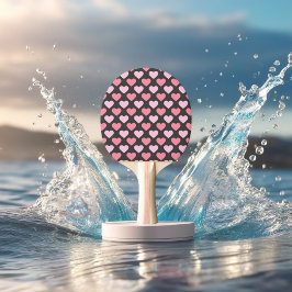 Modern Love Heart Pattern Tafeltennisbatje