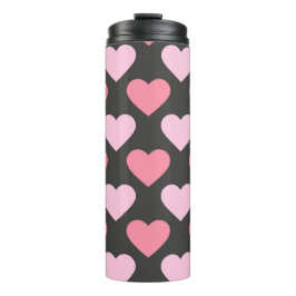 Modern Love Heart Pattern Thermosbeker