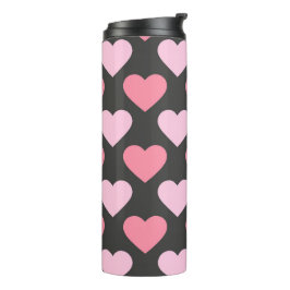 Modern Love Heart Pattern Thermosbeker