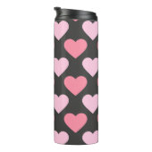 Modern Love Heart Pattern Thermosbeker (Geroteerd rechts)