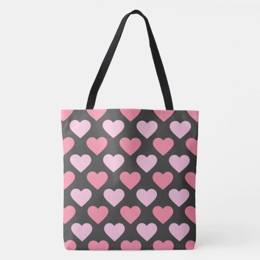 Modern Love Heart Pattern Tote Bag (Voorkant)
