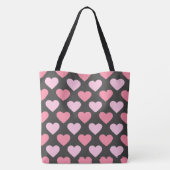 Modern Love Heart Pattern Tote Bag (Achterkant)