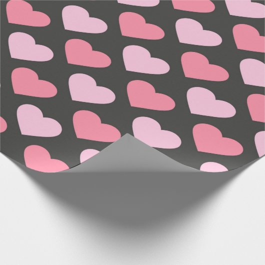 Modern Love Heart Pattern Wrapping Paper Cadeaupapier (Hoek)