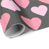 Modern Love Heart Pattern Wrapping Paper Cadeaupapier (Rol Hoek)