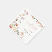 Modern Love is Blossoming Pink Bridal Shower Servet (Hoek)