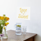 Modern "Love is lief" citeert gedurfde typografie Folie Afdrukken (Laag (Keuken))