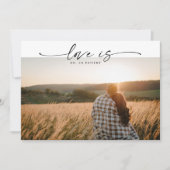Modern Love is Patient New Wedding Date Photo Card Save The Date (Voorkant)