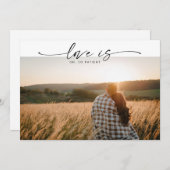 Modern Love is Patient New Wedding Date Photo Card Save The Date (Voorkant / Achterkant)
