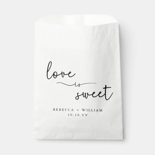 Modern Love is Sweet Handgeschreven Script Bedankzakje (Voorkant)