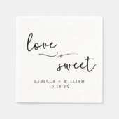 Modern Love is Sweet Handgeschreven Script Favor C Servet (Voorkant)