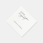 Modern "Love is Sweet" Napkins for Wedding Bar Servet (Hoek)