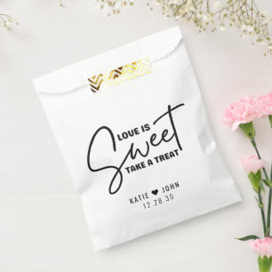 Modern Love is Sweet Take a Treat Wedding Bedankzakje