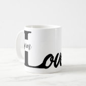 Modern Love Mom Typografie Koffie Mok (Voorkant links)