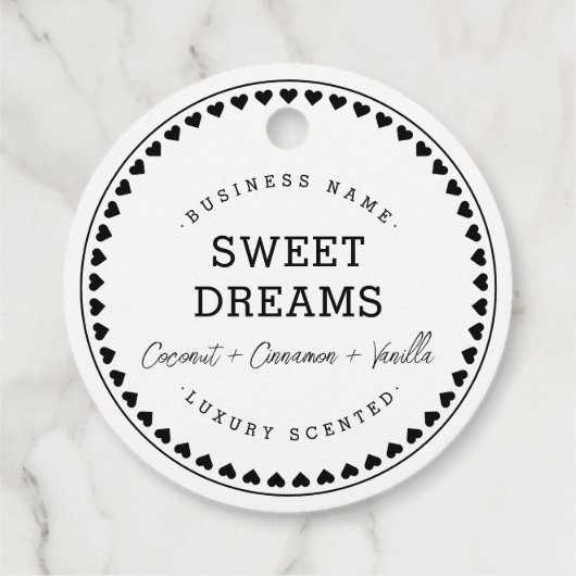 Modern Love Pattern Packaging Hang Labels (Achterkant)