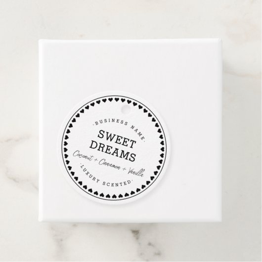 Modern Love Pattern Packaging Hang Labels (In situ)