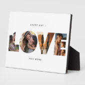 Modern LOVE Photo Collage Cutout Valentijnsdag Fotoplaat (Zijkant)