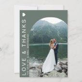 Modern Love Photo Collage Sage Bedankkaart (Voorkant)