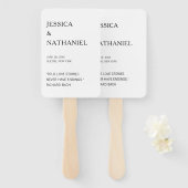 Modern Love Quote Black & White Wedding Handwaaier (Voorkant en achterkant)