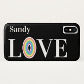 Modern Love Rainbow op Chic Black Case-Mate iPhone Case (Achterkant (horizontaal))