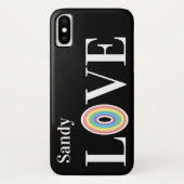 Modern Love Rainbow op Chic Black Case-Mate iPhone Case (Achterkant)