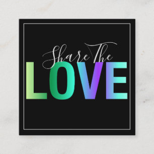 Modern Love Referral Kaart Vierkante Visitekaartje