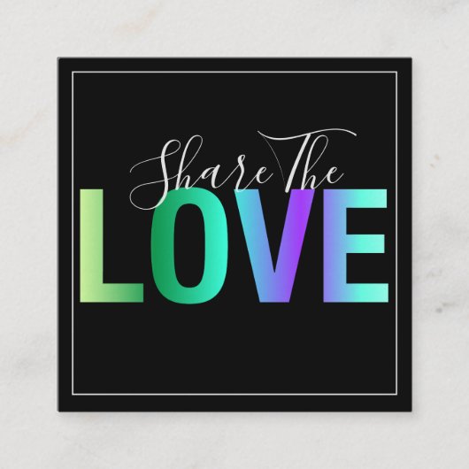 Modern Love Referral Kaart Vierkante Visitekaartje (Voorkant)