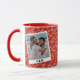 Modern Love Script Couple Photo Custom Initial Mok