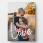 Modern LOVE Script Easel Photo Frameless Fotoplaat (voorkant)