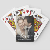 Modern Love script Eenvoudige aangepaste foto Pokerkaarten (Achterkant)